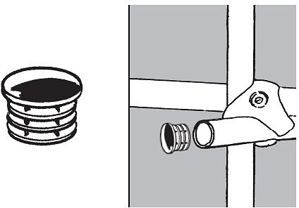 Заглушка трубы d32 (607А), хром AKS - фото 2