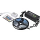Лента светодиодная RGB - 9W/m, 12V, 10мм, 5050, 54 д/м, IP20, цветная - 5м, + блок питания + контроллер, AKS - фото 1