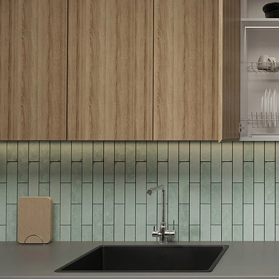 Мойка н/сталь, прямоугольная одночашевая, 570*460мм, черный, универсальная, AKS (3,2мм) - фото 8