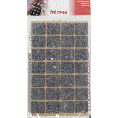 Подкладка самоприлипающая фетровая 20х20мм (1лист-28шт) серая Folmag - фото 3