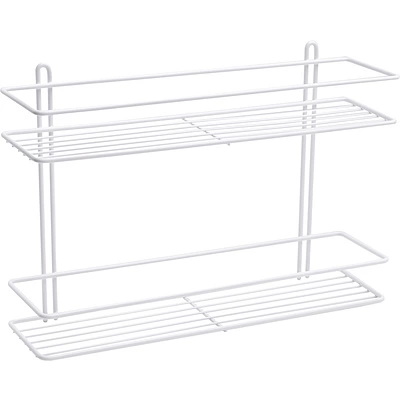 Полка подвесная прямая 2-ярусная 400*110*272, белый РФ - фото 1