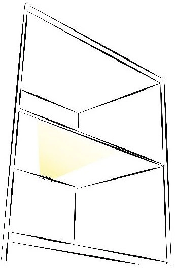 Клипса светодиодная Prismatic FT2D, 3диода, 12VDC/0,25W, металл, теплый белый, HLT - фото 3