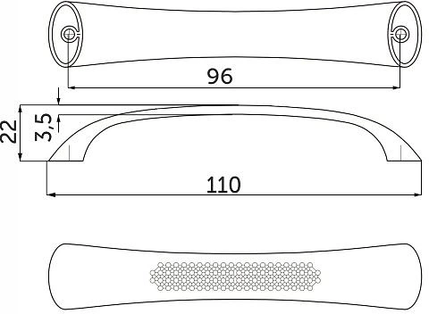 Ручка меб. скоба мет. SIENA 96 хром - фото 2