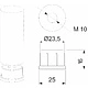 Заглушка трубы d25, (511Е) с резьбой (1,0мм) хром AKS - фото 2