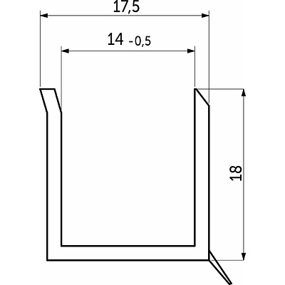 Кант к цоколю мебельному ПВХ черный РФ 1 шт.=4 м.п. - фото 3