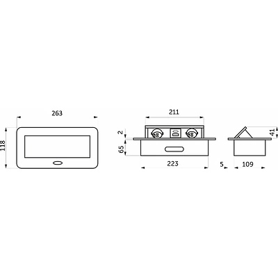 Выдвижной удлинитель NOVA USB, 2 розетки, USB A + USB C, белый, AKS - фото 2
