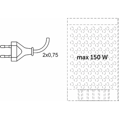 Шнур соединительный, с вилкой для трансформаторов мощностью до 150Вт/250Вт, 1,8м, 2х0,75, черный, ЭРА - фото 2