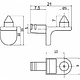 Полкодержатель для корпусных полок мет. SEKURA 6 никель (1 уп. = 50 шт.) AKS - фото 2