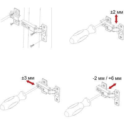 Петля накладная с пружиной 45мм h0 slide-on AKS 55г - фото 4