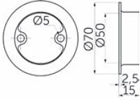 Крепление трубы d50 (Z-184/C) к столешнику, хром AKS - фото 2
