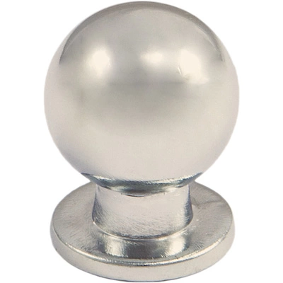 Ручка меб. кнопка мет. GN34 сатин AKS - фото 1