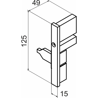 Держатель передней стенки внутреннего ящика H=90 Slimbox AKS графит - фото 2