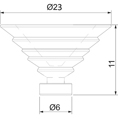 Присоска для стекла d23мм (565C), прозрачный - фото 2