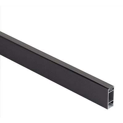 Штанга гардеробная прямоуг. FAME LUMI L-3000 с демпфером, графит браш AKS - фото 1