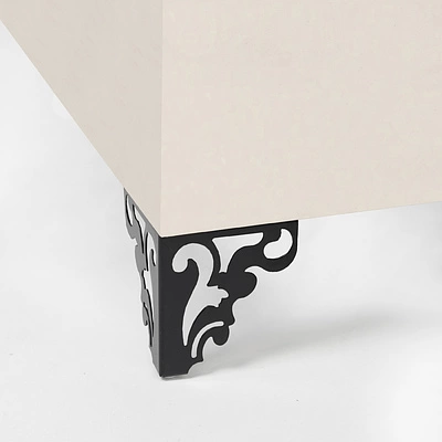 Опора меб. мет. резная h120 угловая черный AKS - фото 6