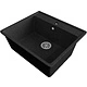 Мойка каменная, прямоугольная одночашевая, GS-21,565*505мм, черный, врезная, Gamma Stone - фото 1