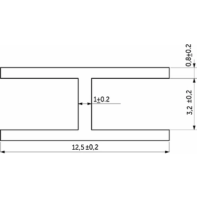 Профиль ПВХ Н-3,2 белый соединительный РФ (1шт=2м.п) - фото 2