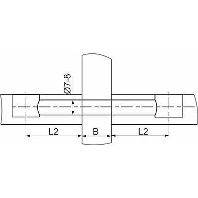 Шток эксцентрика двусторонний 7*76/84 для плиты 16мм (с разделительным кольцом) (уп/10шт) AKS - фото 4