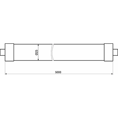 Светодиодная веревка 15W/m, 24V, 25мм, IP65, холодный белый (6000K) - 5м, AKS - фото 2