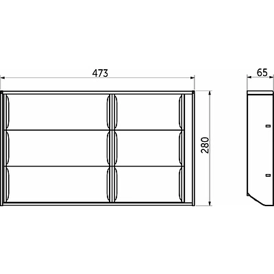Вкладыш 30/500 шуфлядный металлический Organizer нержавеющая сталь (473*280*65) AKS - фото 2