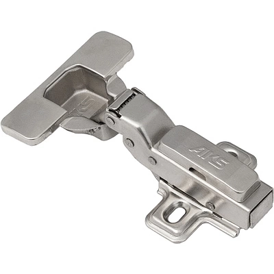 Петля полунакладная с доводчиком 45мм h0 clip-on AKS (саморезы, заглушки) - фото 1