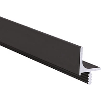 Ручка-профиль алюм. врезная для верхней базы 4м, анодированный черный AKS