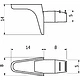 Полкодержатель для корпусных полок мет. SEKURA 2 никель (1уп.=5тыс.шт) AKS - фото 2