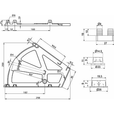 Крепление в шкаф для обуви двухрядное, черный РП - фото 2