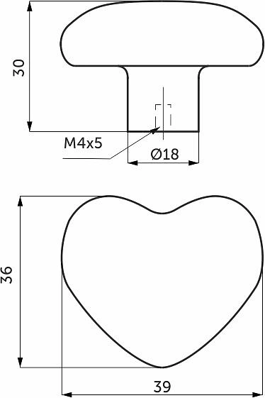 Ручка меб. кнопка керамич. LOVE, розовый, AKS - фото 5