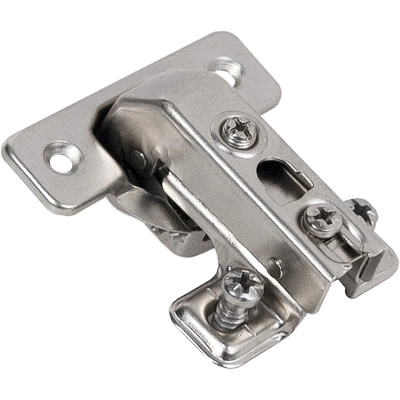 Петля под фальшпанель 90° с доводчиком 45мм h6 несъемная планка AKS (еврошурупы) короткое плечо - фото 3