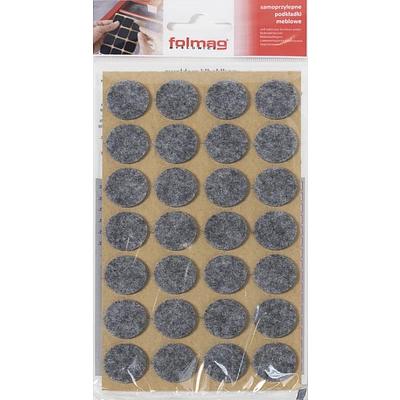 Подкладка самоприлипающая фетровая d20мм (1лист=28шт) серая Folmag - фото 1