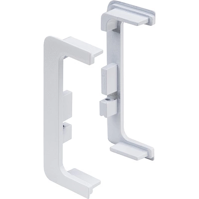 Комплект заглушек металлич. к профилю Gola, С-образных (левая+правая) белый глянец 3 AKS - фото 3