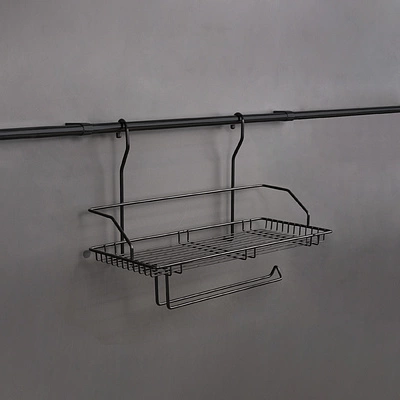 Корзина на трубу d16 одинарная+бумага CWJ220 черный AKS - фото 4