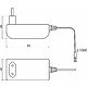 Блок питания Wall 24W/12V розеточный с миниконнектором, AKS - фото 2