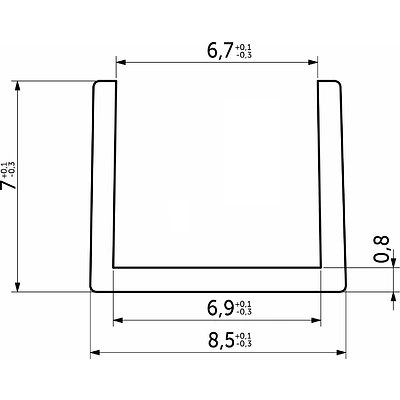 Планка торцевая 6 матовая (L=3.05) AKS - фото 2