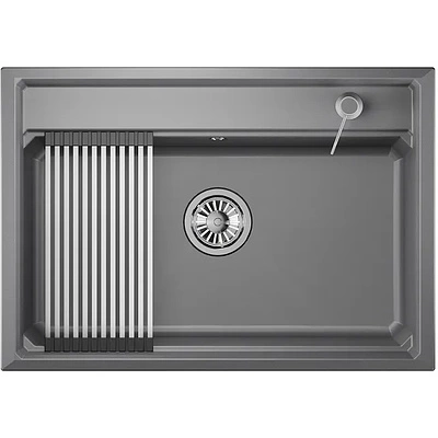 Мойка кварц, прямоугольная, KS-7301, 730*510мм, алюминиум, на столешницу, Granula - фото 1