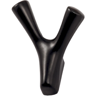 Крючок меб. двухрожковый мет. OMEGA черный матовый AKS - фото 1