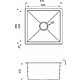 Мойка н/сталь, прямоугольная одночашевая, 470*450мм, сатин, универсальная, AKS (3,2мм) - фото 4