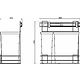 Мусорные контейнеры выдвижные 300 (1*15LT, 1*6LT), графит - фото 2