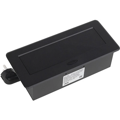 Выдвижной удлинитель NOVA USB, 2 розетки, USB A + USB C, черный, AKS - фото 1