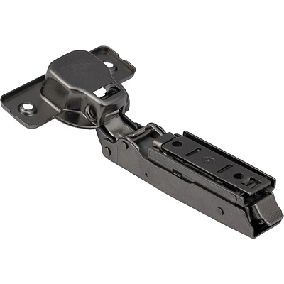 Петля накладная с доводчиком 45мм h0 clip-on AKS PLUS 3D узкая черная (саморезы, заглушки) - фото 4