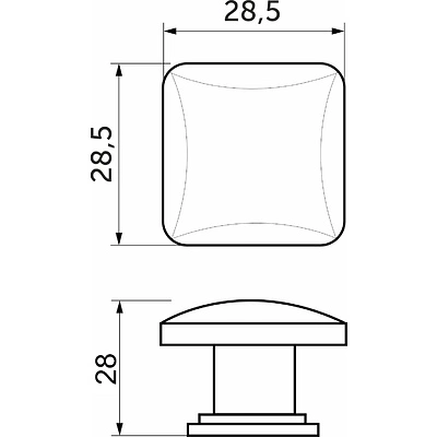 Ручка меб. кнопка мет. KNOPA черный матовый, AKS - фото 2