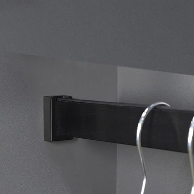 Держатель штанги гардеробной прямоуг. FAME/3 концевой, черный AKS - фото 5