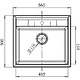 Мойка каменная, прямоугольная одночашевая, GF-Q561 560*500мм, черный, Granfest - фото 2