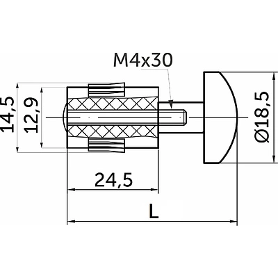 Заглушка модерн, трубы d16 хром AKS - фото 2