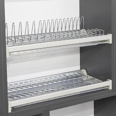 Сушка для посуды 700 INFINITY с профилем ДСП16 нерж.сталь, хром AKS - фото 4