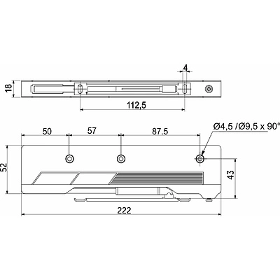 Механизм push-to-open с доводчиком черный SMART AKS для шкафных фасадов - фото 2