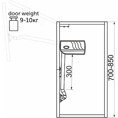 Подъемный механизм верхний E AKS HERMES серый 9,1-10,0 кг - фото 2