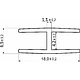 Профиль ПВХ Н-4 графит соединительный (202) El-mech-plast (1шт=2м.п) - фото 2