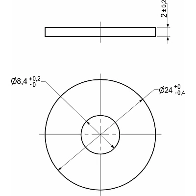 Шайба плоская увеличенная d8 DIN9021 (уп/5кг)(1кг=185шт) AKS - фото 2